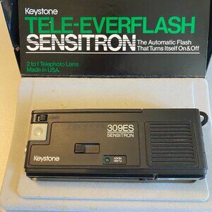 VTG Keystone 309ES Camera Tele-Everflash Sensitron Auto On/Off Telephoto In Box
